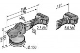 Аккумуляторная эксцентриковая полировальная машина Flex XFE 15 150 18.0-EC C