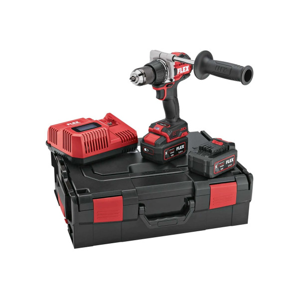 Аккумуляторная двухступенчатая дрель-шуруповерт Flex DD 2G 18.0-EC HD/5.0 Set с турборежимом
