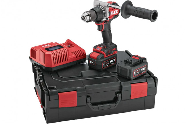 Аккумуляторная двухступенчатая дрель-шуруповерт Flex DD 2G 18.0-EC HD/5.0 Set с турборежимом